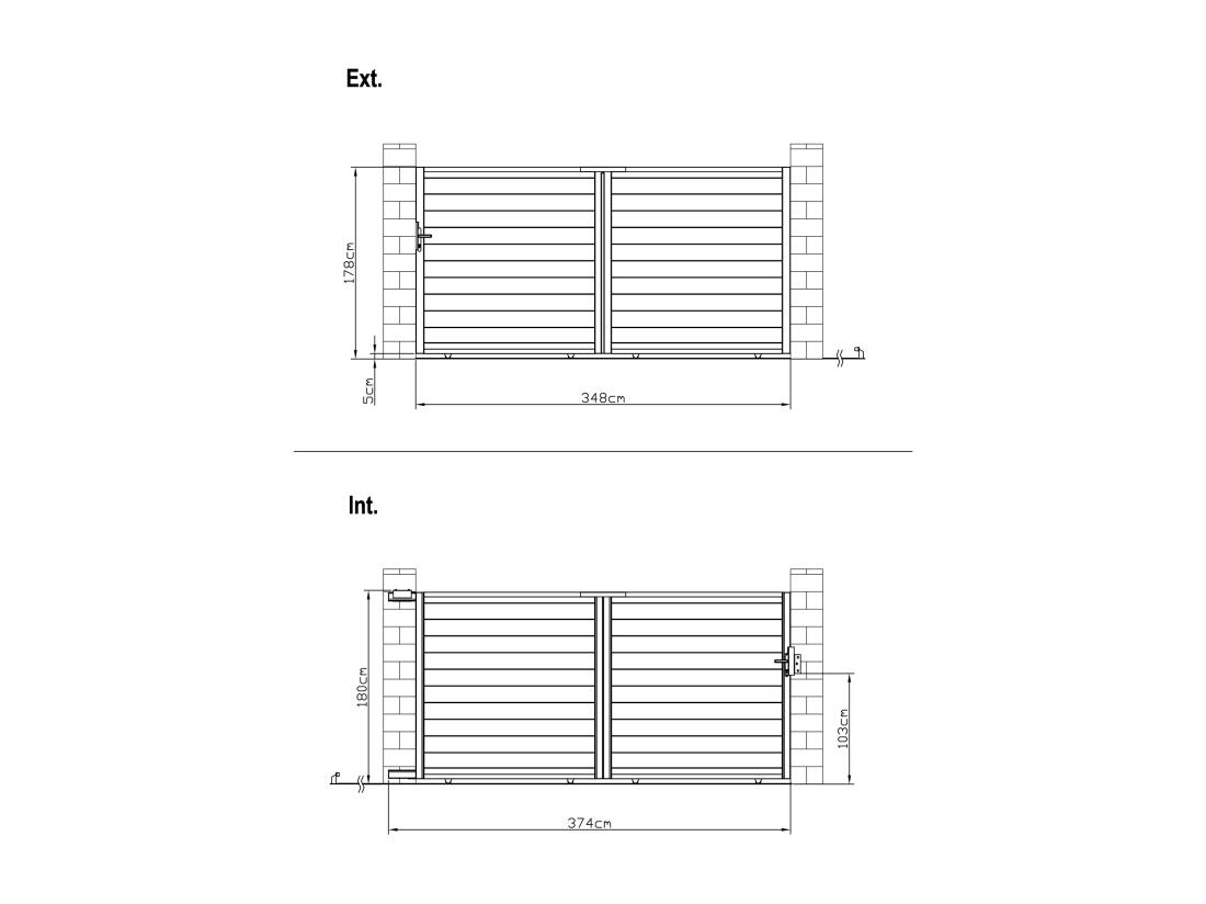 Vente Unique Portail Coulissant Aluminium Plein L374 X H180 Cm Anthracite - NAZARIO
