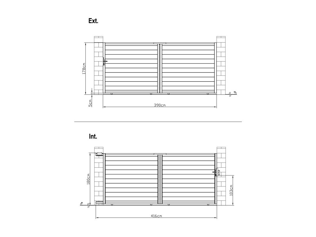 Vente Unique Portail Coulissant Aluminium Plein L416 X H180 Cm Anthracite - NAZARIO