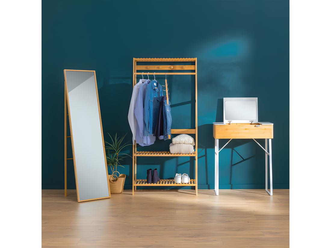 Vente Unique Portant à Vêtement Bambou "Gaia" 170cm Naturel