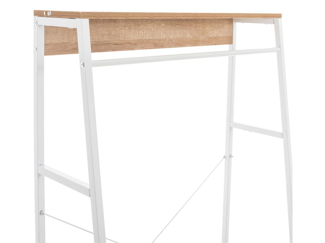 Vente Unique Portant à Vêtement - Bois - 80 X 44 X 167cm - Nature / Blanc - Luton