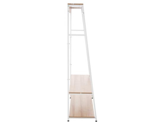 vente unique Portant à vêtement - Bois - 80 x 44 x 167cm - Nature / Blanc - Luton