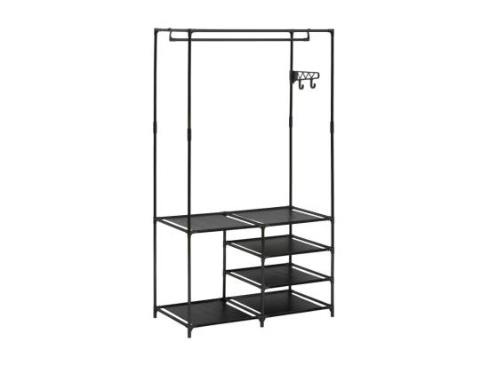 Vente Unique Portant à Vêtements Avec 6 Étagères "Intissa" 160cm Noir