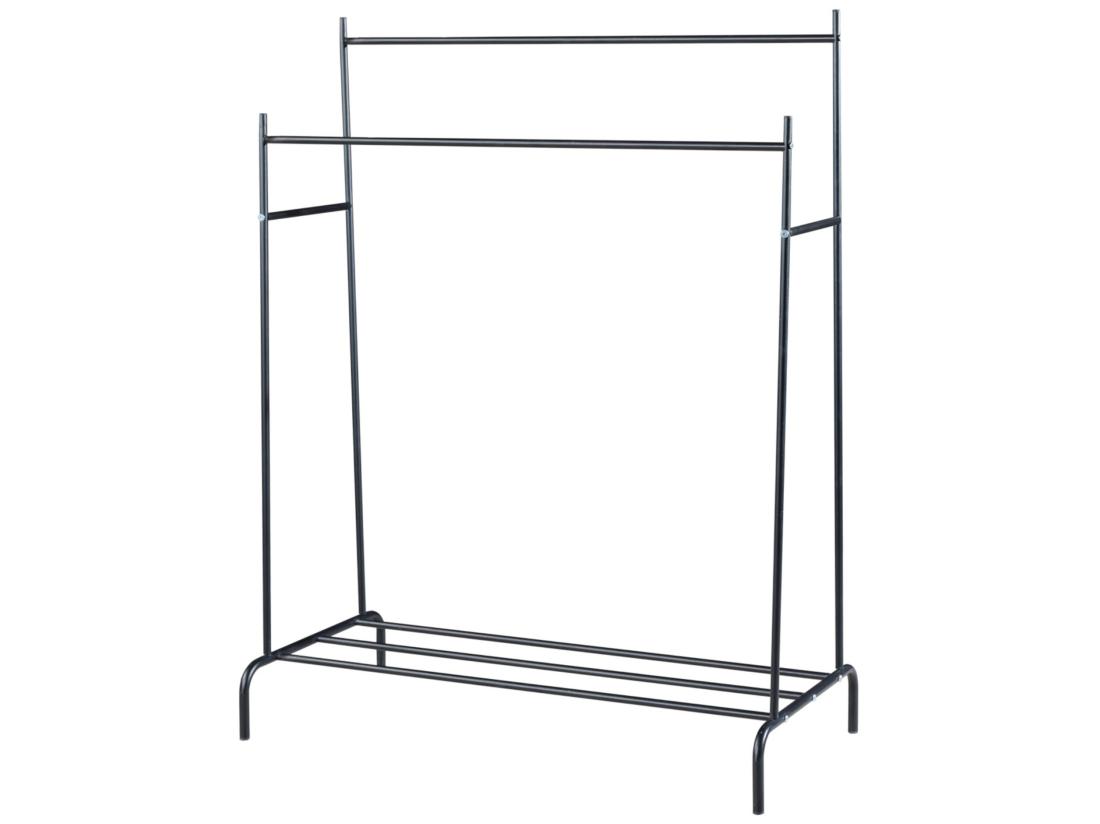 Vente Unique Portant à Vêtements Bramming 147 X 116 X 54 Cm Noir [en.casa]