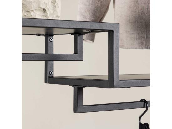 Vente Unique Portant à Vêtements En Métal "Staal" 188cm Noir
