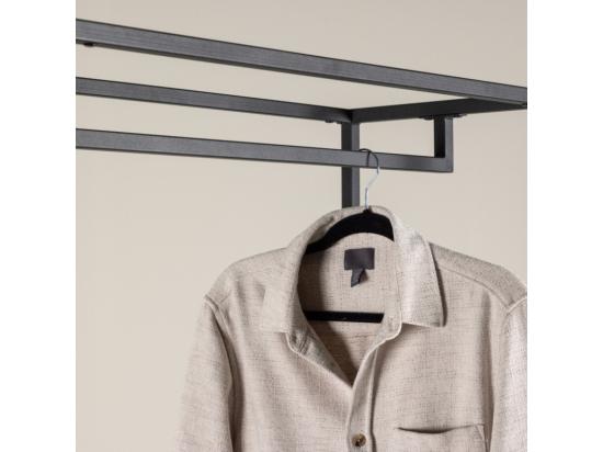 Vente Unique Portant à Vêtements En Métal "Staal" 188cm Noir