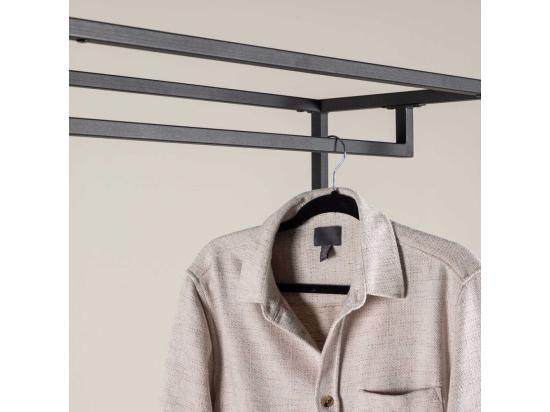 vente unique Portant à Vêtements en Métal "Staal" 188cm Noir