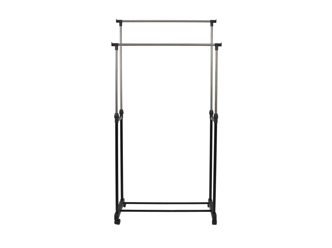 Vente Unique Portant Metal Roulette Double 80x43x160cm