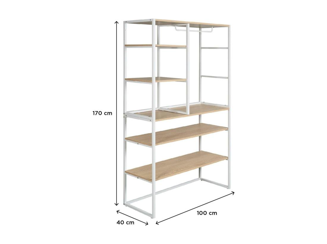 Vente Unique Portants Vêtements Sous Combles Modulables - Lot De 2