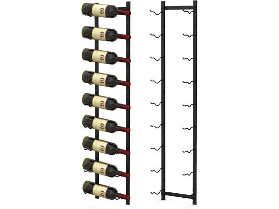 Vente Unique Porte Bouteille Mural étagère à Vin En Métal Pour 9 Bouteilles Noir