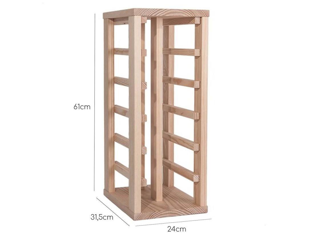 Vente Unique Porte-bouteilles Avec étagère Basse Pour 12 Bouteilles Brut De Décoffrage