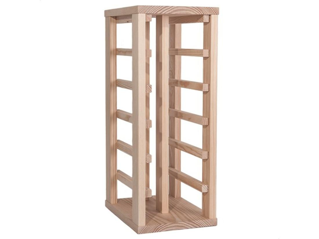 vente unique Porte-bouteilles avec étagère basse pour 12 bouteilles brut de décoffrage