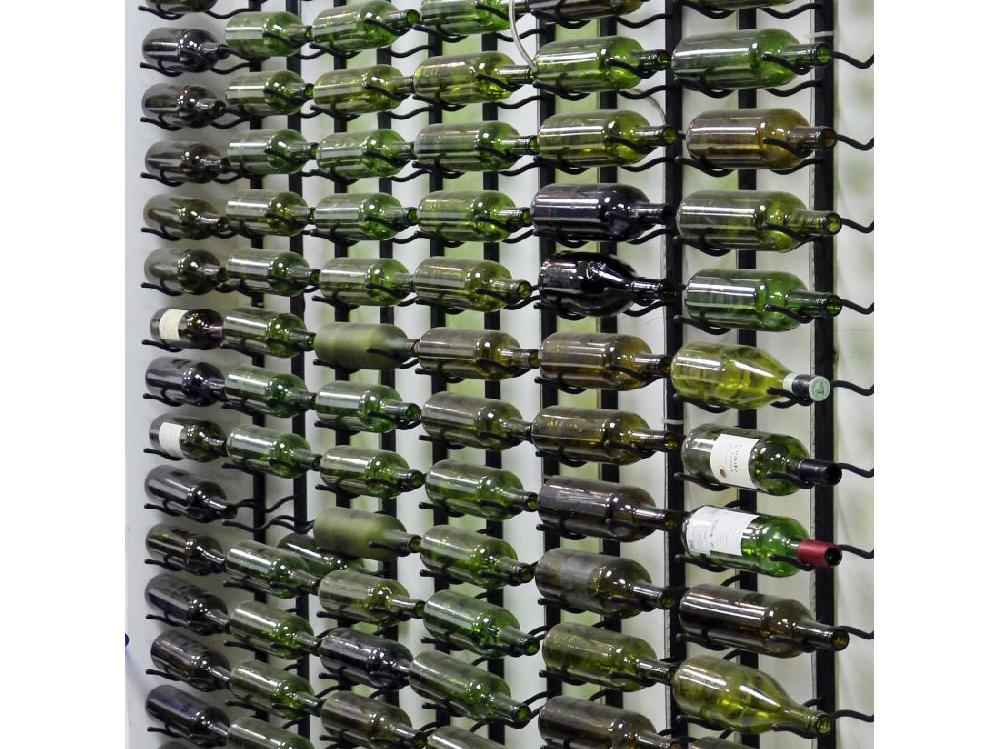 vente unique Porte-bouteilles Mural En Métal Noir 9 Bouteilles