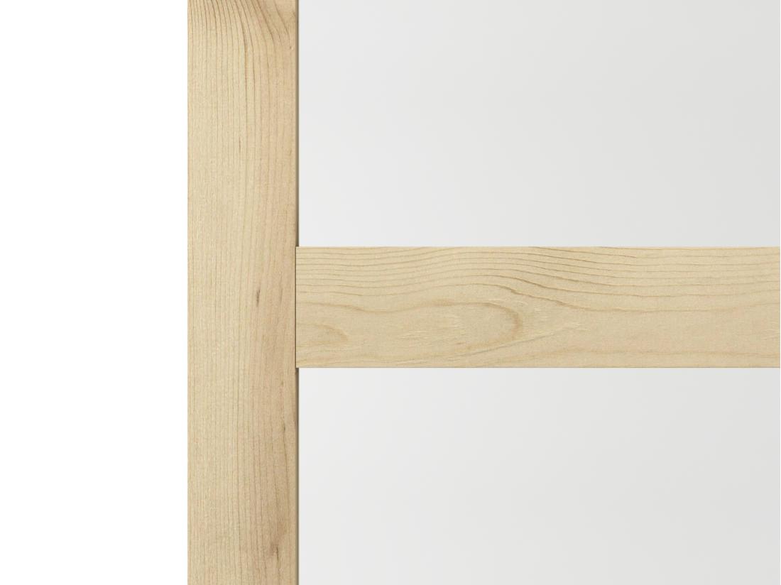 Vente Unique Porte Coulissante Avec Système à Galandage En Bois Et Verre Trempé Dépoli - 3 Fenêtres - H205 X L73 Cm - ACOSTA II