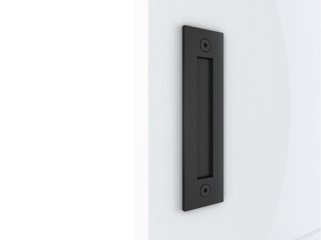 Vente Unique Porte Coulissante En Bois Et MDF Avec Rail Invisible - Blanc - 83 X 210 Cm - SOMIRI