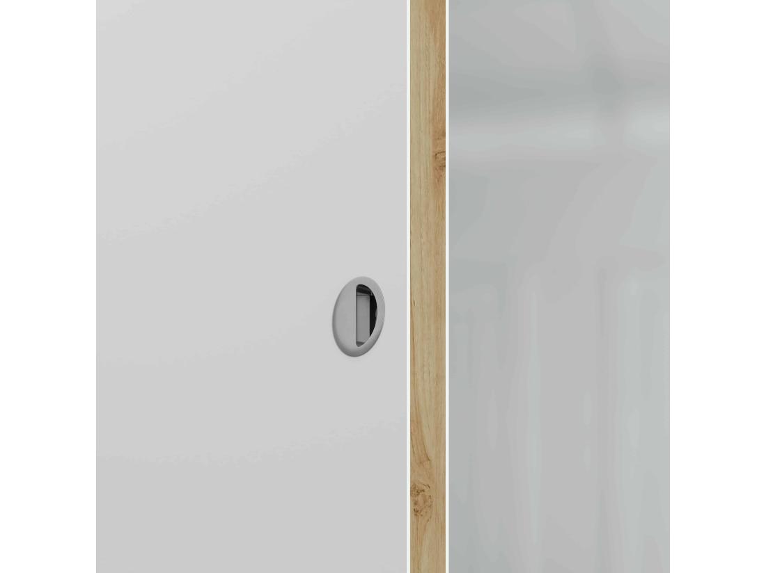 Vente Unique Porte Coulissante Seule - Prépeinte Plane 73 Cm
