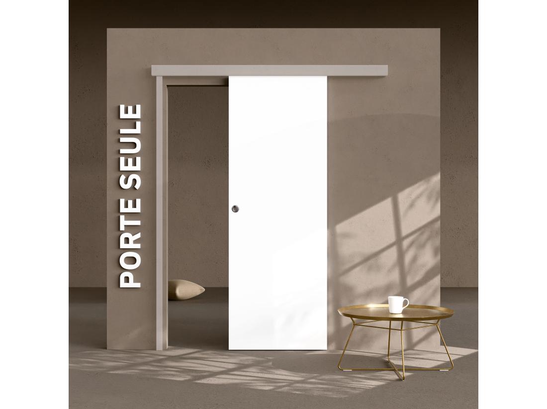 vente unique Porte Coulissante Seule - Prépeinte Plane 73 cm