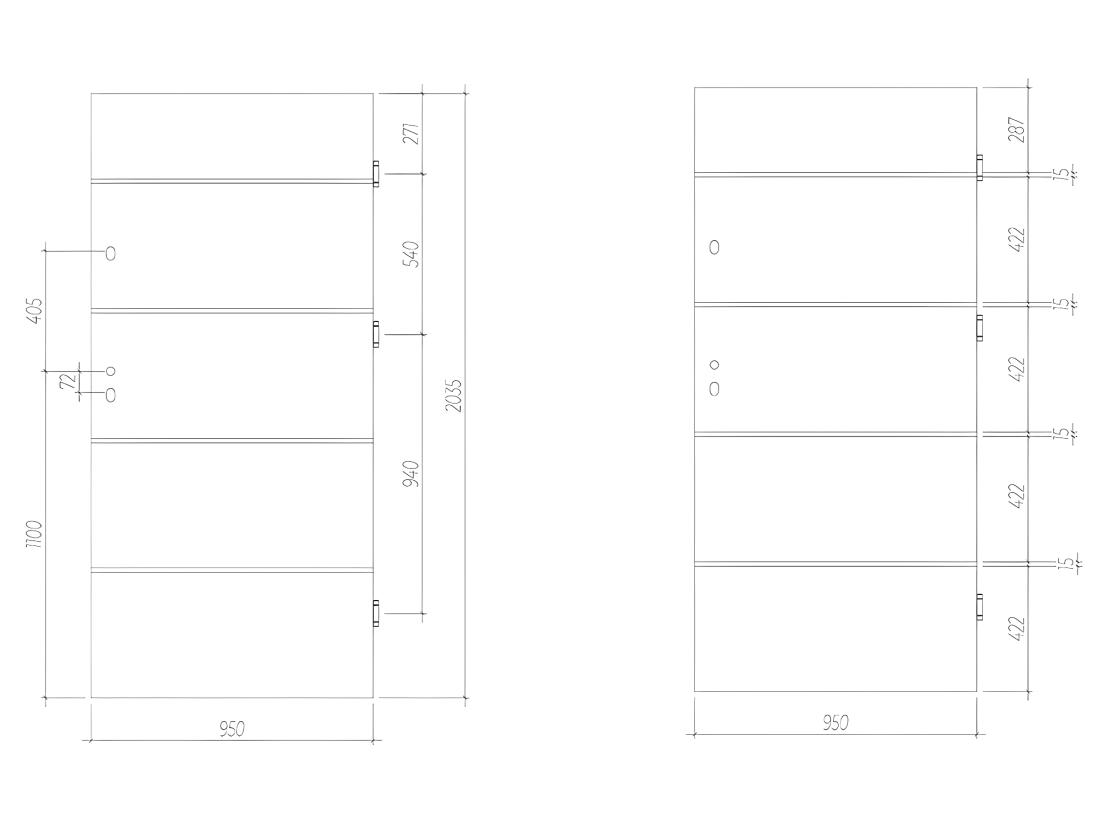 Vente Unique Porte D'entrée En Acier Pleine Et Inox H207 X L100 Cm Anthracite - Poussant Gauche - NAXARA