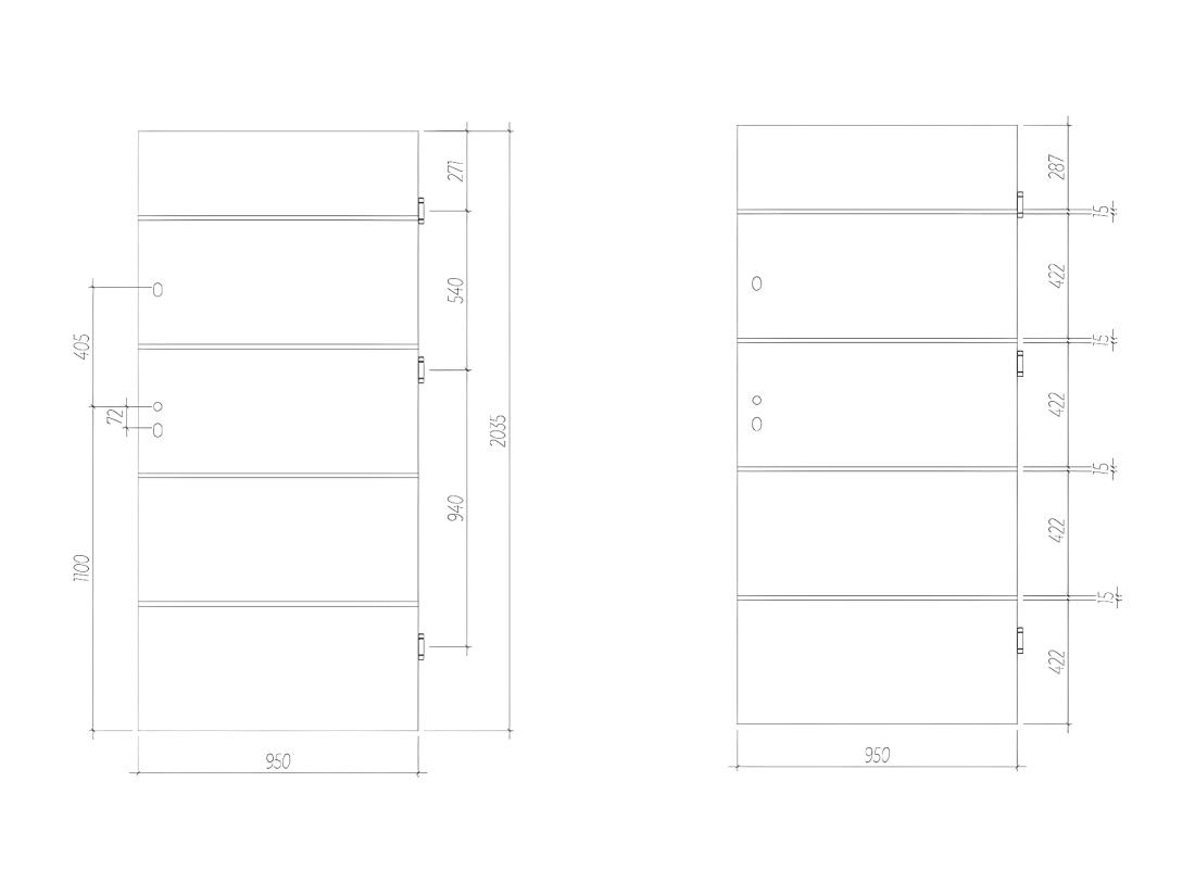 Vente Unique Porte D'entrée En Acier Pleine Et Inox H207 X L100 Cm Naturel Foncé - Poussant Droit - NAXARA