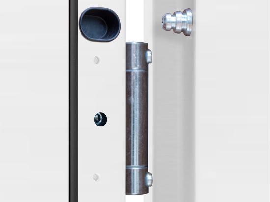 Vente Unique Porte D'entrée En Acier Pleine H207 X L100 Cm Anthracite - Poussant Droit - AGUEDA