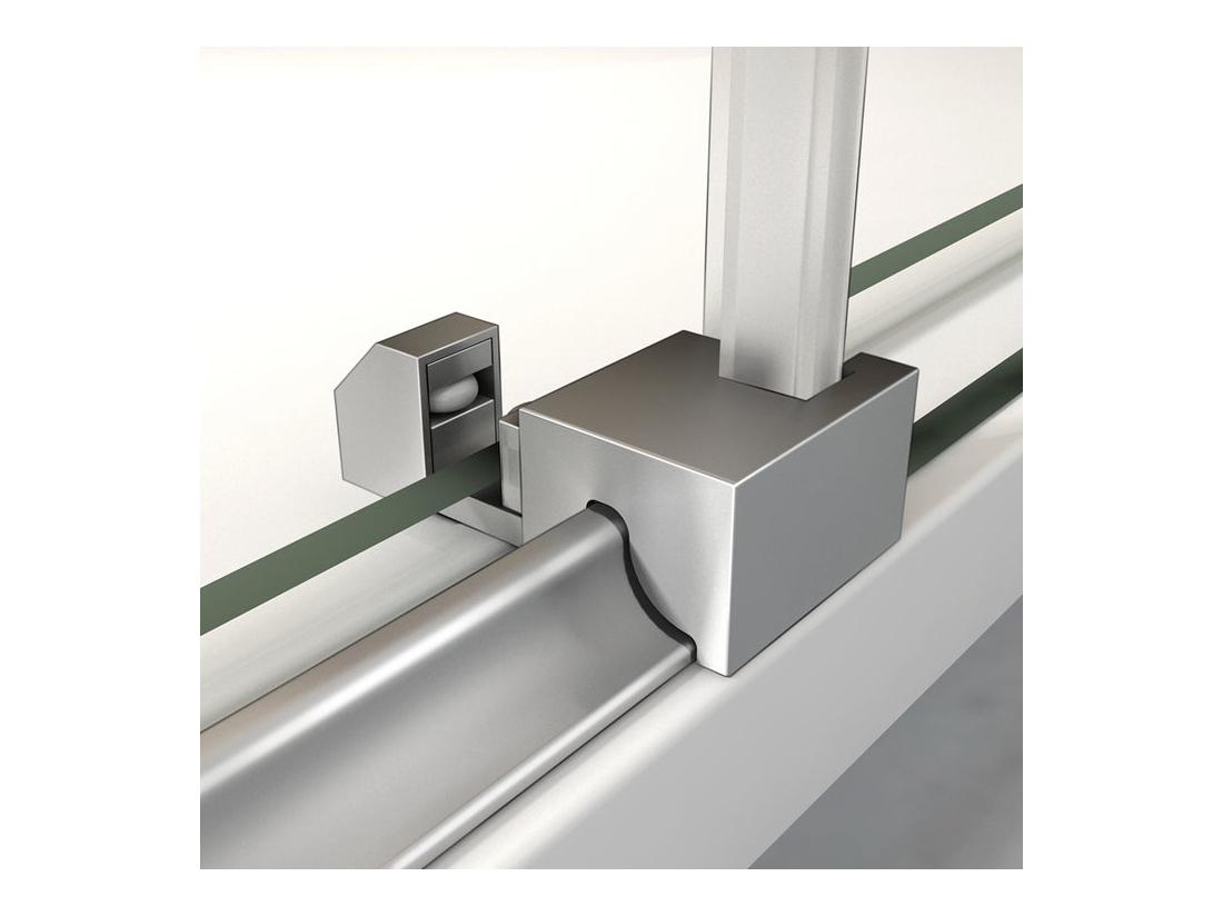 Vente Unique Porte De Douche Coulissante 120cm Hauteur 195cm En Verre 8mm Securit Anticalcaire Porte De Douche Installée En Niche