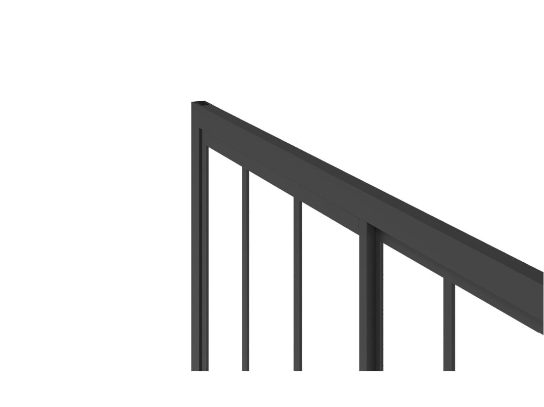 Vente Unique Porte De Douche Coulissante Noir Mat Style Atelier - 120 X 195 Cm - URBANIK