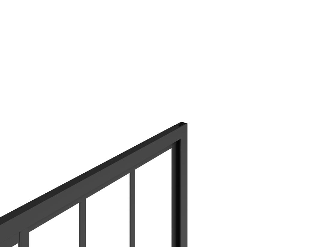 Vente Unique Porte De Douche Coulissante Noir Mat Style Atelier - 140 X 195 Cm - URBANIK