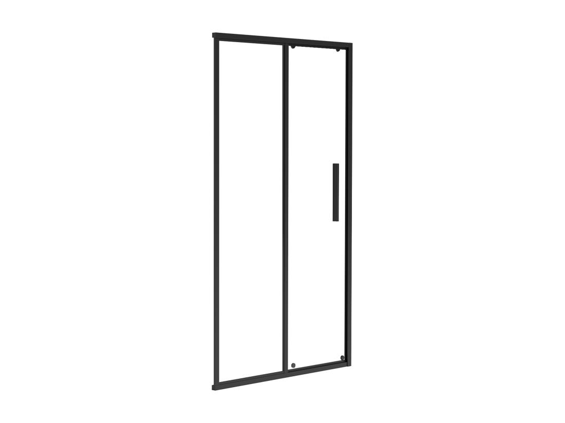 Vente Unique Porte De Douche Coulissante Noir Mat Style Industriel - 140 X 195 Cm - TORONI