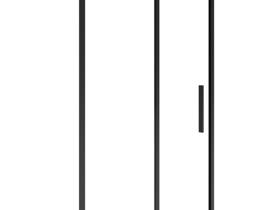 Vente Unique Porte De Douche Coulissante Noir Mat Style Industriel - 140 X 195 Cm - TORONI