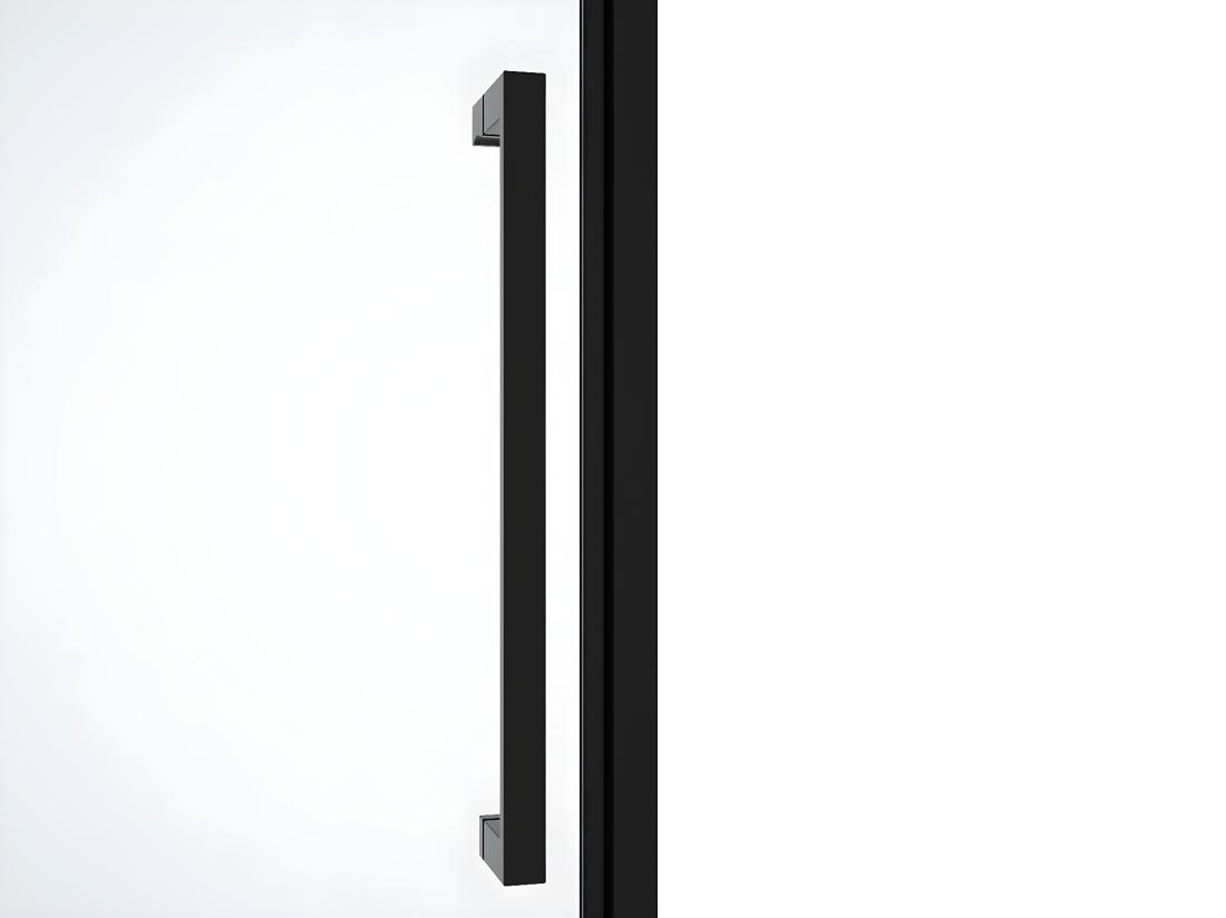 Vente Unique Porte De Douche Pivotante En Métal Noir Mat Au Style Industriel - 80 X 195 Cm - TAMRI
