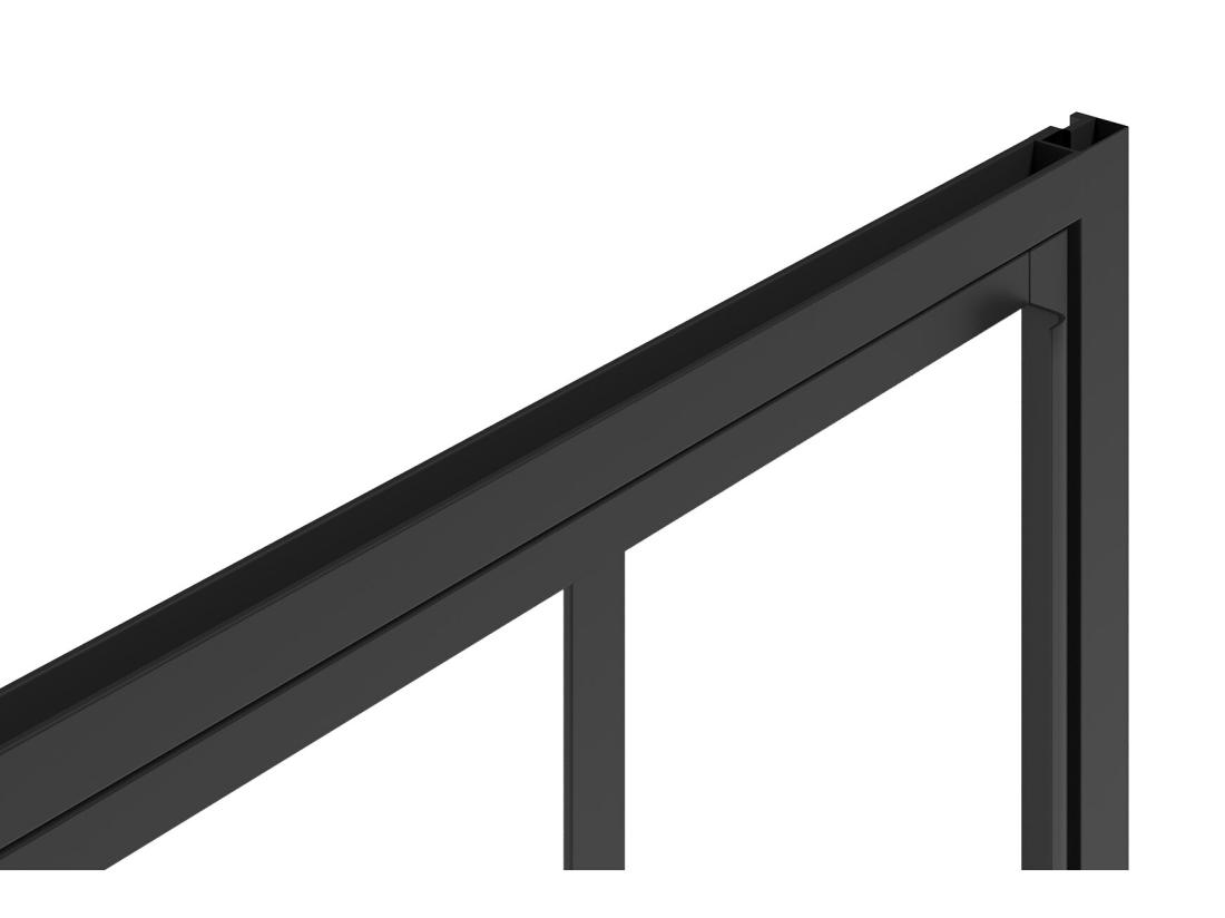 Vente Unique Porte De Douche Pivotante Noir Mat Style Atelier - 80 X 195 Cm - URBANIK