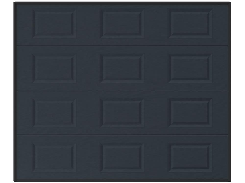 Vente Unique Porte De Garage Sectionnelle à Cassette Anthracite Avec Moteur Somfy L254 X H218 Cm - CAOPAS