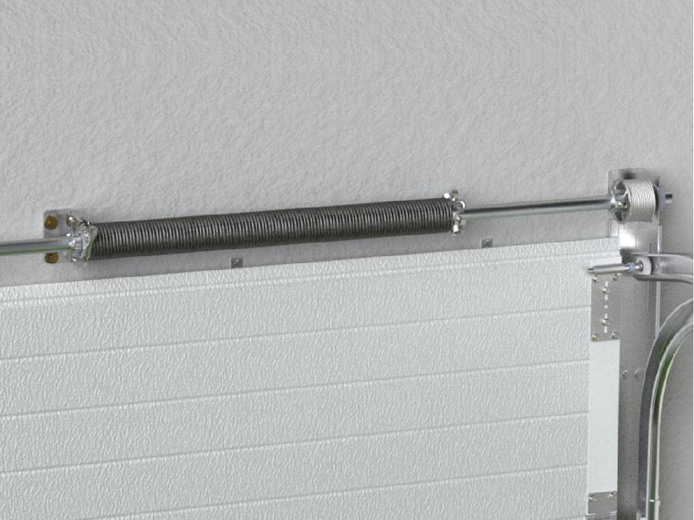 Vente Unique Porte De Garage Sectionnelle à Cassette Blanc Avec Fenêtres Motorisée L254 X H218 Cm - CAOPAS