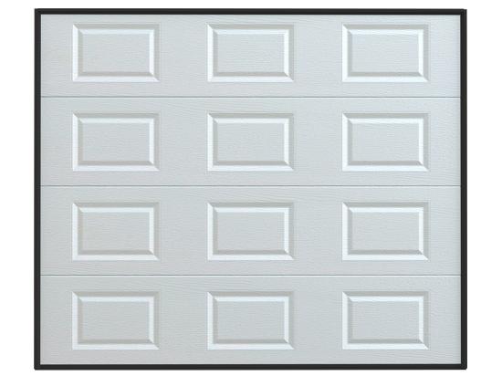 Vente Unique Porte De Garage Sectionnelle à Cassette Blanc Motorisée L254 X H218 Cm - CAOPAS