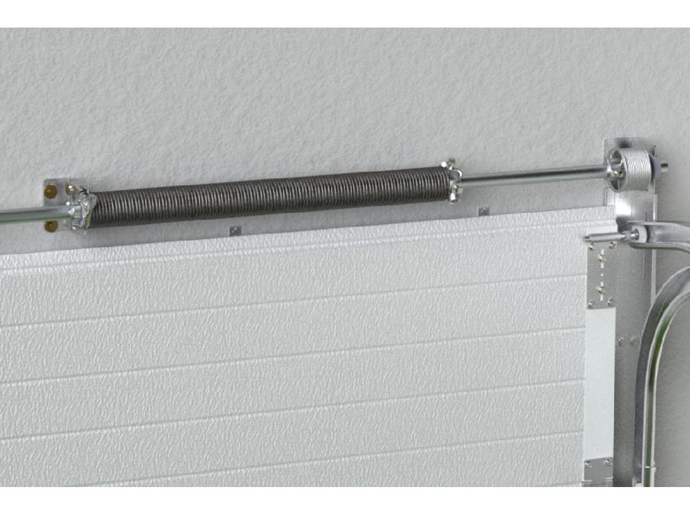 Vente Unique Porte De Garage Sectionnelle à Cassette Blanc Motorisée L254 X H218 Cm - CAOPAS