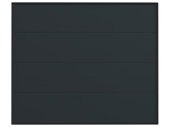 Vente Unique Porte De Garage Sectionnelle Effet Bois Anthracite Motorisée L254 X H218 Cm - PRIETA