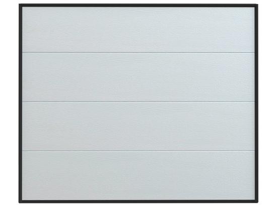 Vente Unique Porte De Garage Sectionnelle Effet Bois Blanc Avec Moteur Somfy L254 X H218 Cm - PRIETA