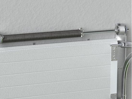 Vente Unique Porte De Garage Sectionnelle Effet Bois Blanc Avec Moteur Somfy L254 X H218 Cm - PRIETA