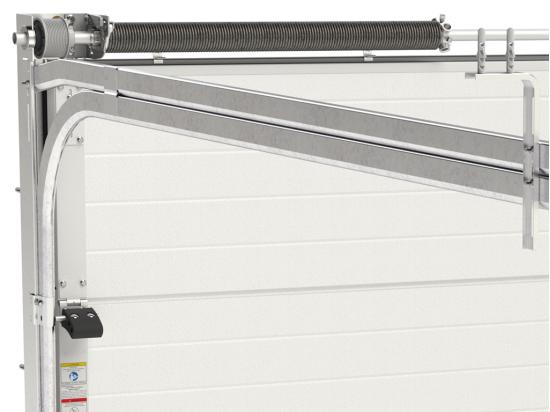 Vente Unique Porte De Garage Sectionnelle Effet Rainuré Gris Avec Moteur Somfy L254 X H218 Cm - NORIA