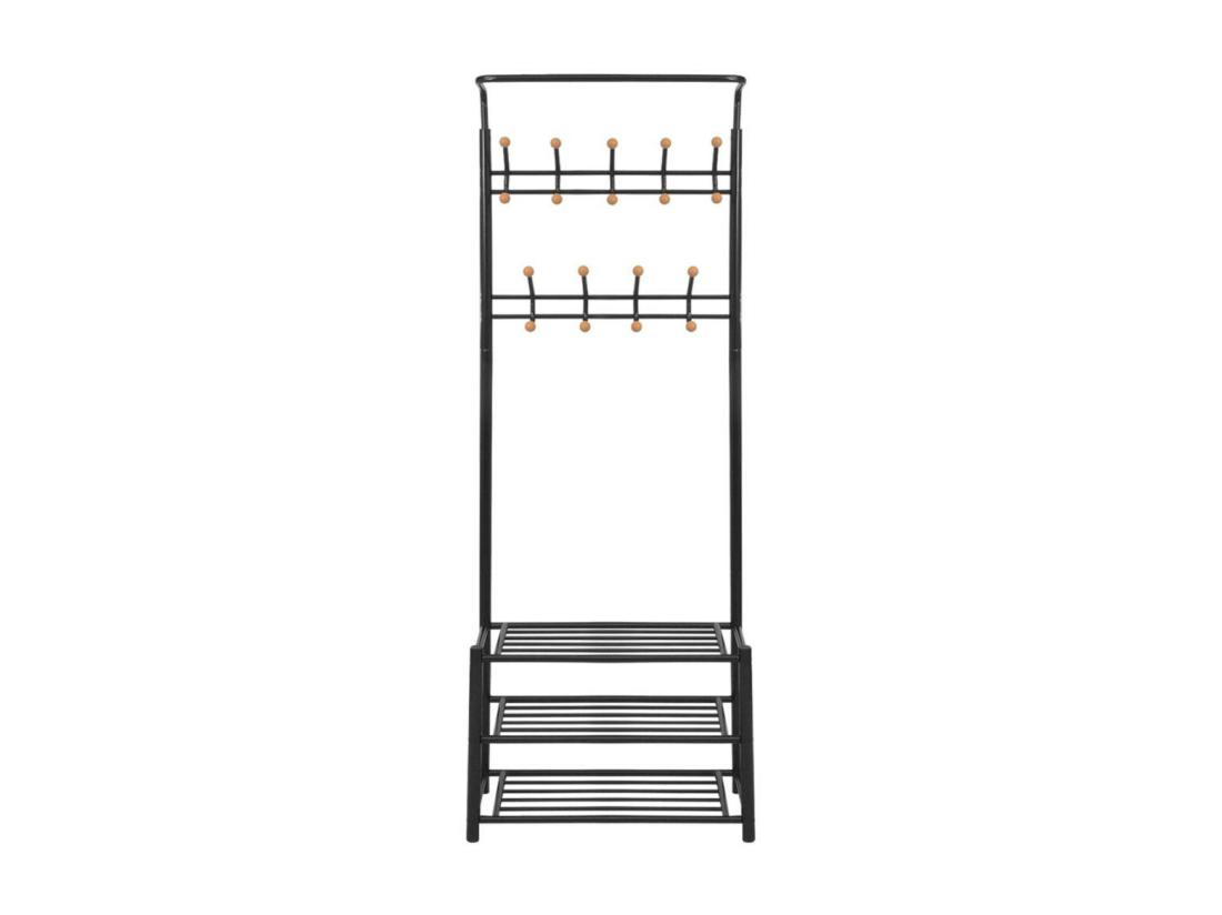 Vente Unique Porte-manteau Avec Rangement Pour Chaussures 68x32x182 5 Noir