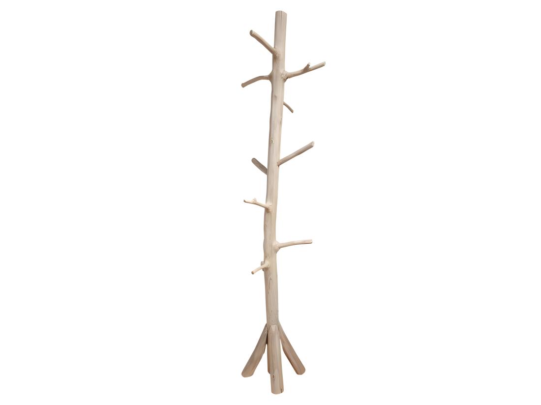 Vente Unique Porte-manteau Branche D'arbre En Bois De Teck Brut 200 Cm - MIRA