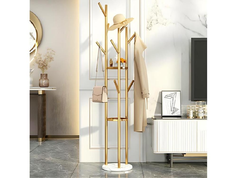 Vente Unique Porte Manteau - Portant à Vêtement Solide En Métal Et Marbre H172.5x32x32cm