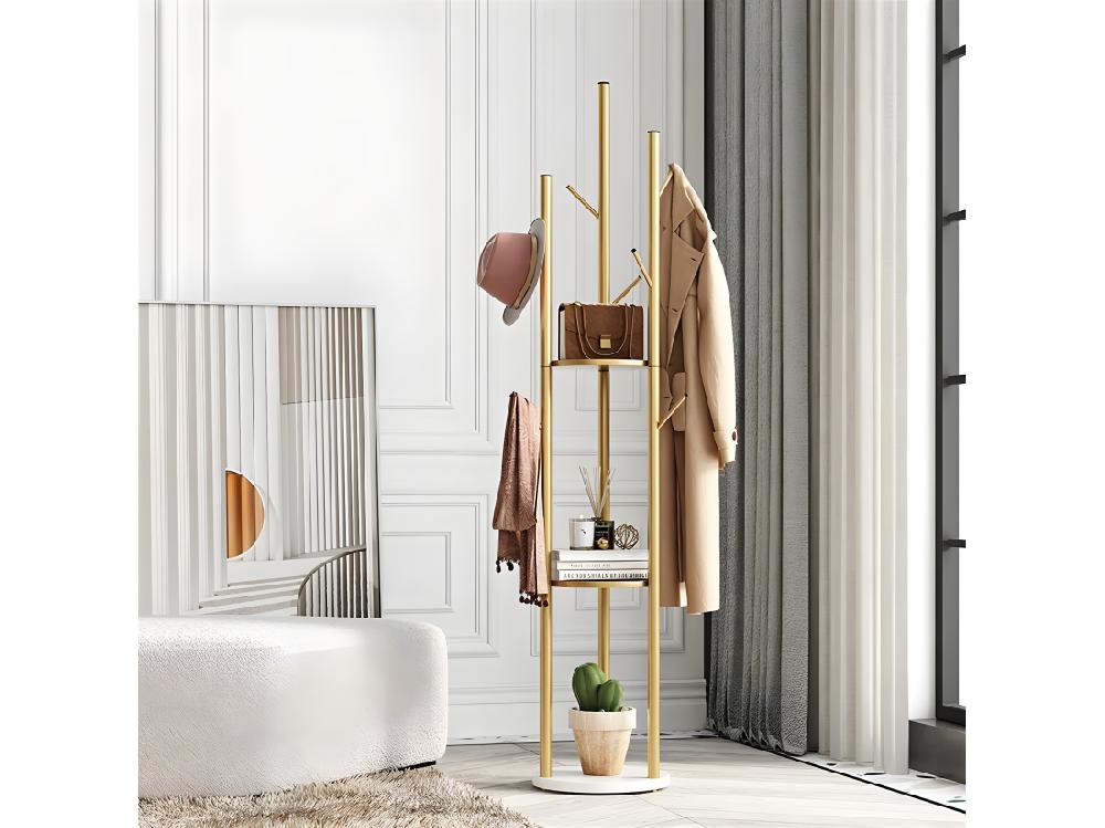 Vente Unique Porte Manteau - Portant à Vêtement Solide En Métal Et Marbre H172.5x32x32cm