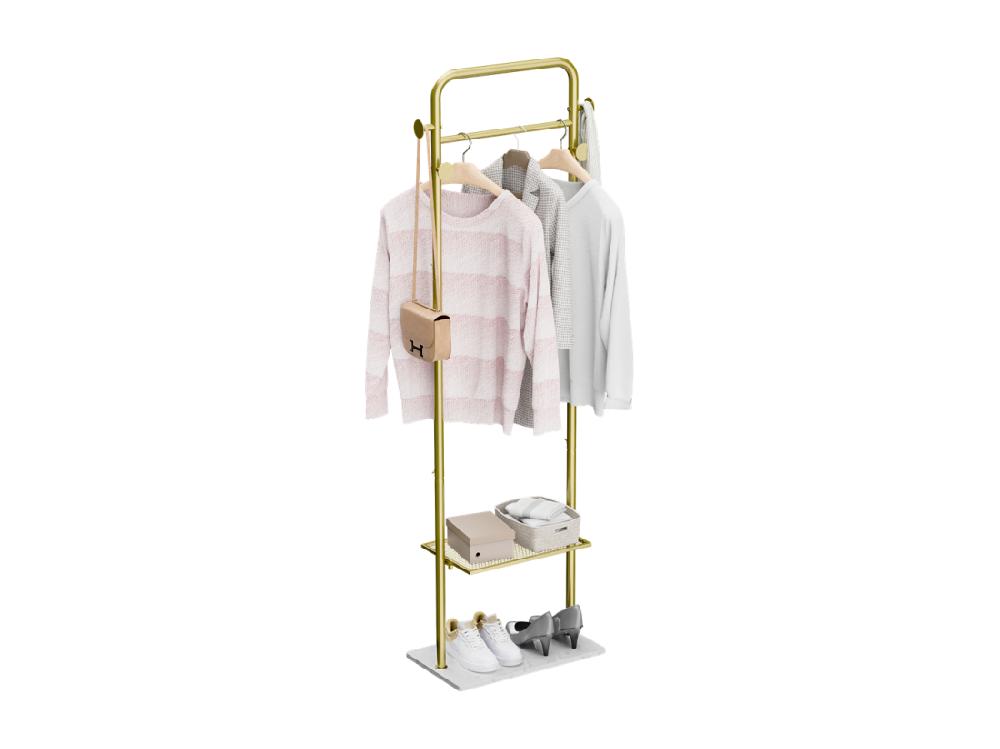 Vente Unique Porte Manteau Pour Chambre Portant Vêtement En Métal Pour Salon Vestiaire 50x30x175cm 50x30x175cm