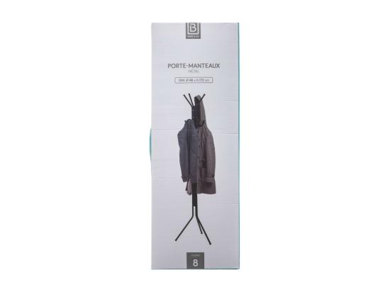 Vente Unique Porte-manteaux 8 Patères En Métal Noir H 171 Cm