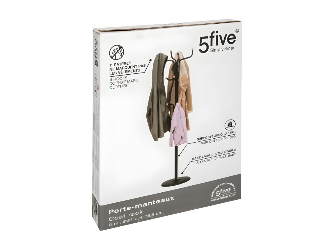 Vente Unique Porte-Manteaux En Métal "11 Patères" 177cm Noir