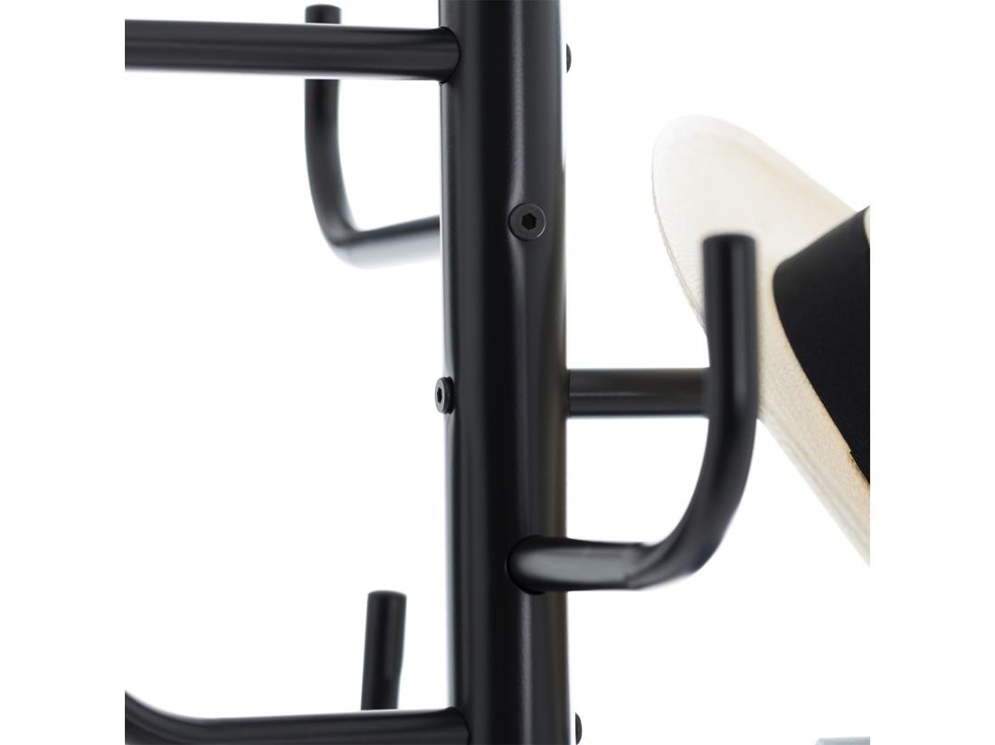vente unique Porte-manteaux perroquet KAKTUS avec 8 portants crochets de hauteur différente structure en métal laqué noir