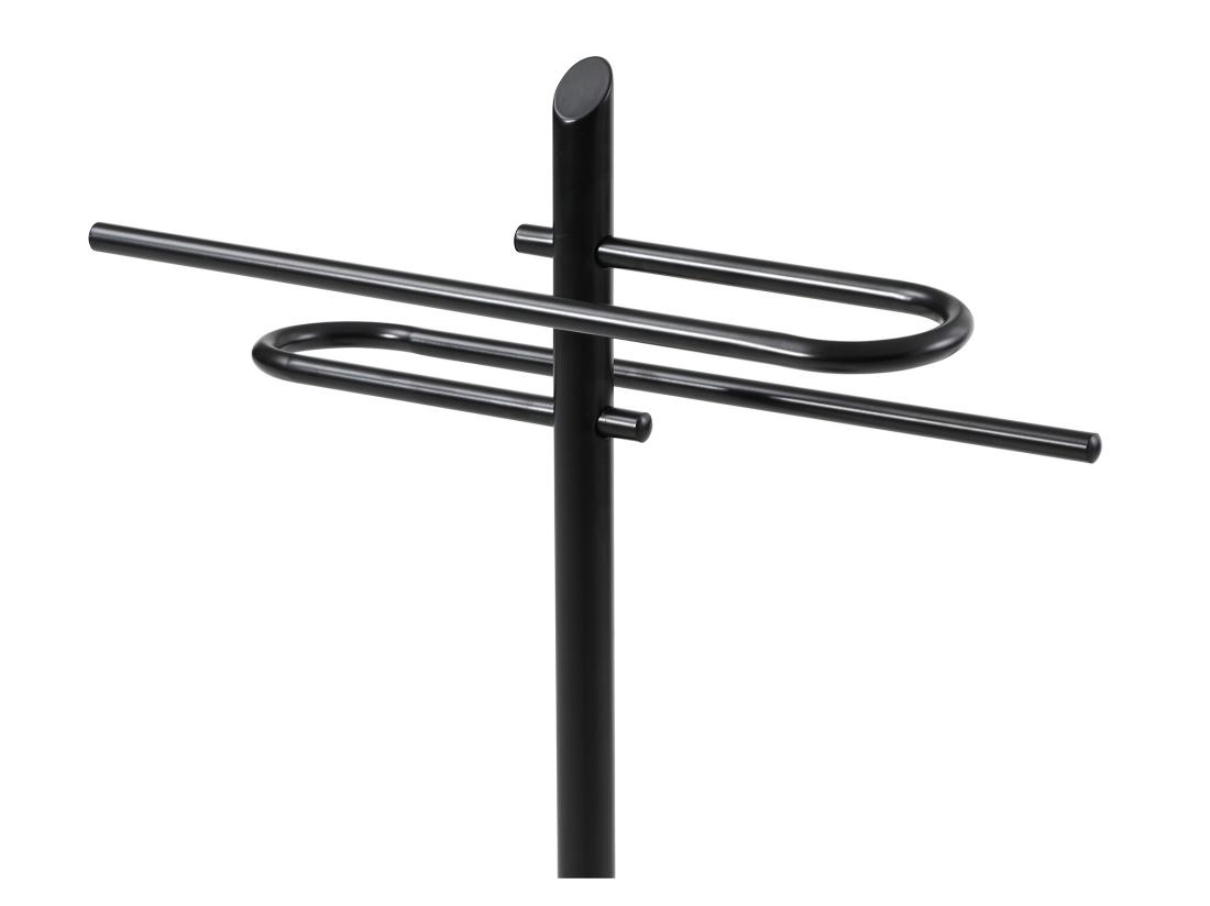 Vente Unique Porte-serviettes En Métal Noir - 2 Portants - BENOSI