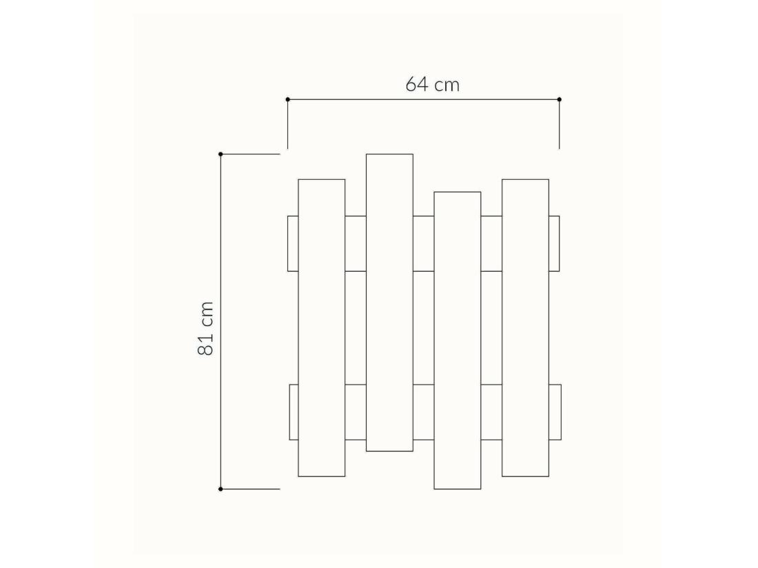 Vente Unique Portemanteau Dpons Portemanteau Surmatelas Cintre Mural 64x4 H79 Cm Blanc