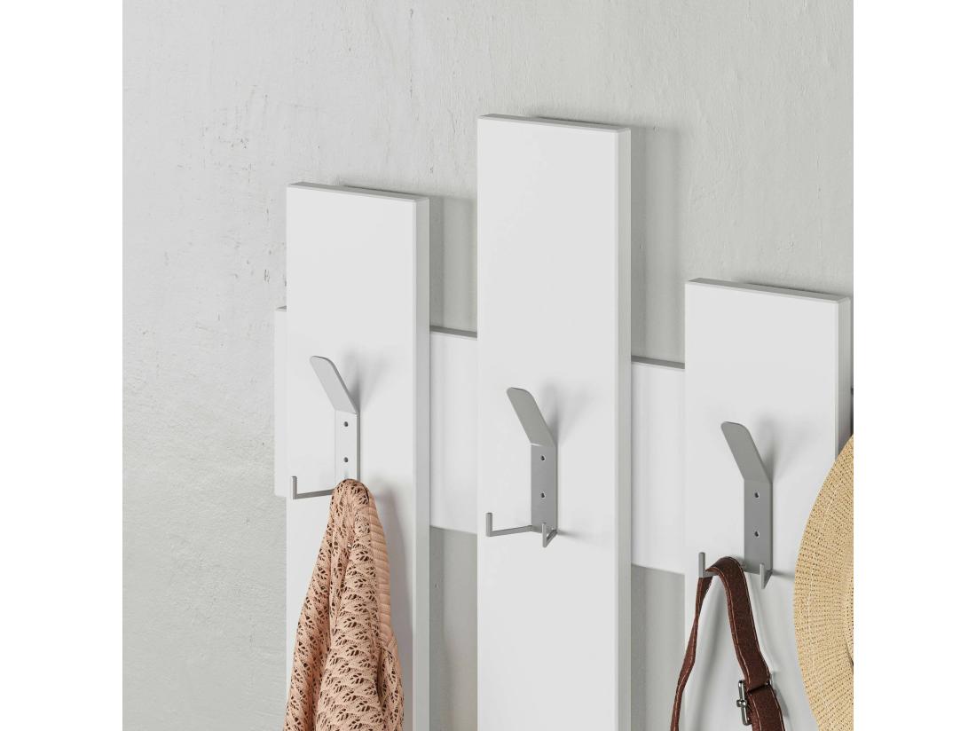 vente unique Portemanteau Dpons Portemanteau Surmatelas Cintre mural 64x4 h79 cm Blanc