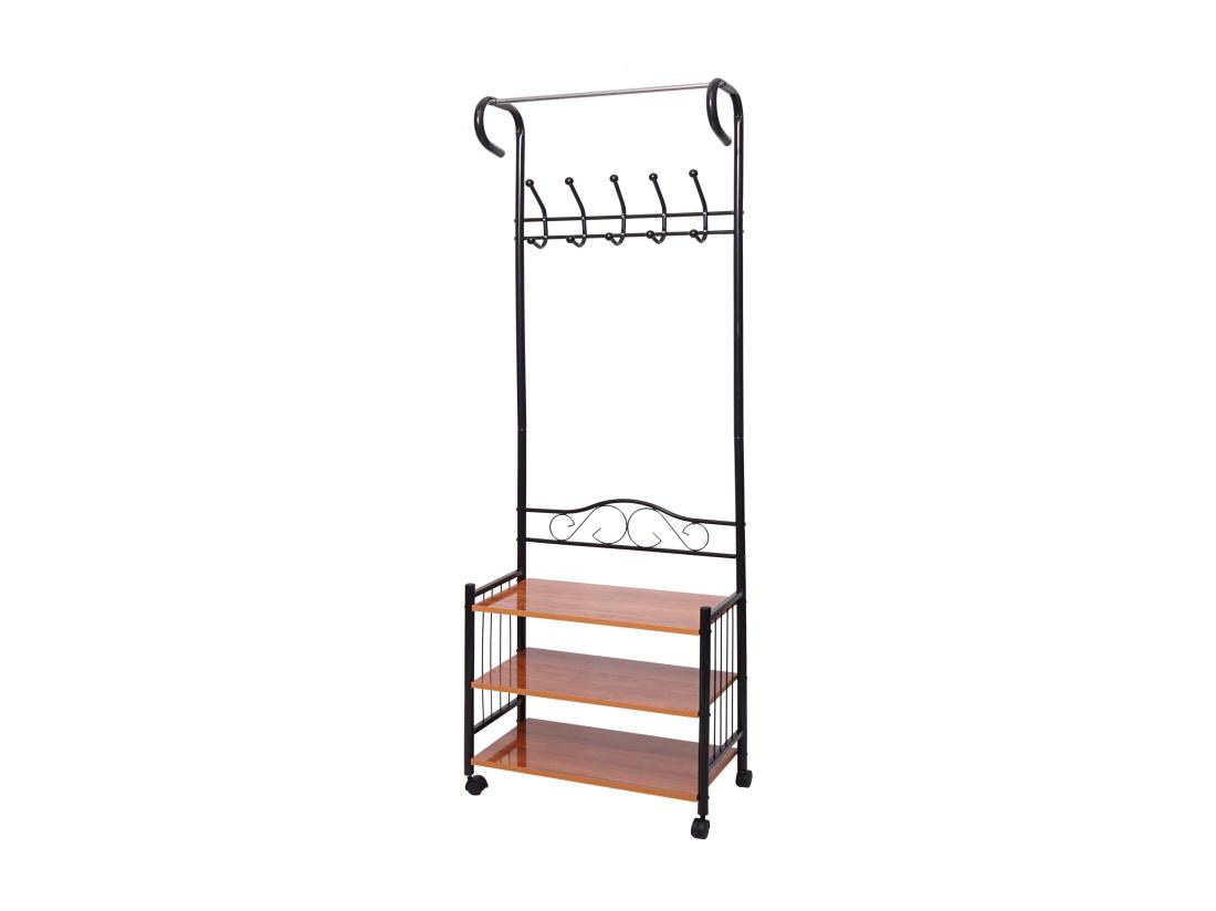Vente Unique Portemanteau Oshawa Garde-robe Portant Portemanteau Tringle à Vêtements 186x65x34cm